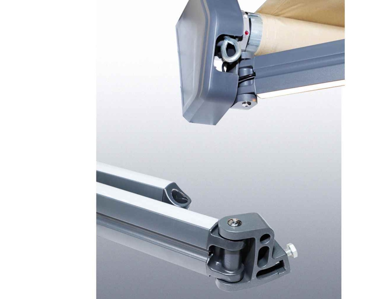 KSD-06 folding arm chain and hinge detail