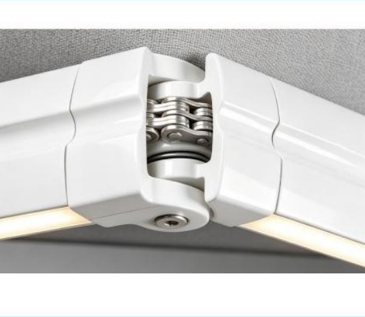 T400 double-chain arm joint and integrated lighting detail.